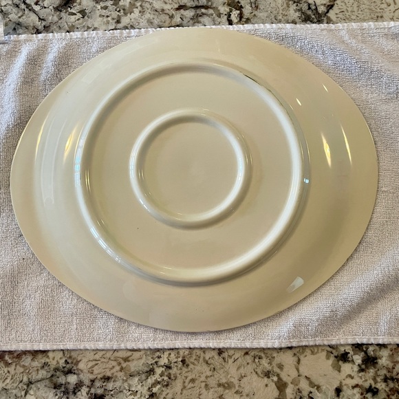 Vintage Blue Ridge Southern Pottery Platter Green Ivy Vine 13.75" x 11.5" - Picture 4 of 5